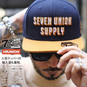 7union キャップ メンズ 春夏秋冬用 全2色 大きいサイズ セブンユニオン 帽子 cap 深め フラットバイザー スナップバックキャップ おしゃ