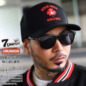 7union キャップ メンズ 春夏秋冬用 黒/紺 セブンユニオン 公式 帽子 cap 深め フラットバイザー スナップバックキャップ おしゃれ シン