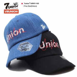 7union キャップ メンズ レディース 春夏秋冬用 デニム/黒 セブンユニオン 公式 帽子 cap ローキャップ 浅め ベースボールキャップ おし