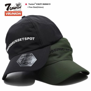 7union キャップ メンズ レディース 春夏秋冬用 黒/オリーブ セブンユニオン 公式 帽子 cap ローキャップ 浅め ベースボールキャップ ナ