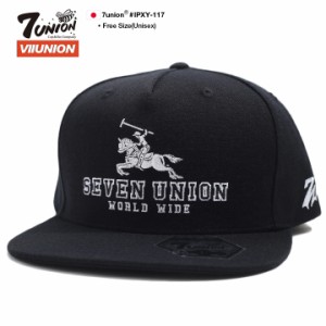 セブンユニオン 7UNION 帽子 キャップ スナップバック CAP メンズ レディース 黒 男女兼用 b系 ヒップホップ ストリート系 ファッション 