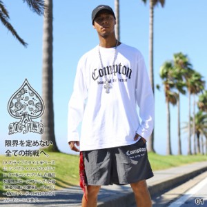 ACE FLAG 上下セット 長袖 Tシャツ ロンT ハーフパンツ メンズ 全6種 大きいサイズ エースフラッグ おしゃれ セットアップ Compton コン