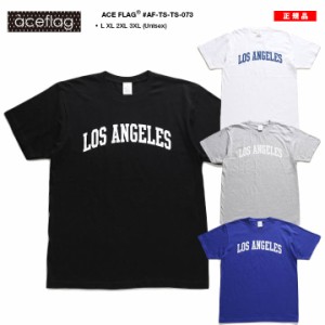 ACE FLAG Tシャツ 半袖 メンズ 春夏用 全4色 大きいサイズ エースフラッグ おしゃれ ロゴ LA かっこいい Los Angeles ロサンゼルス アー