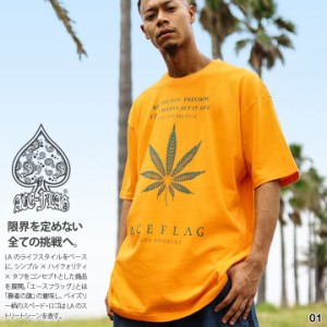 ACEFLAG Tシャツ 半袖 メンズ レディース 春夏用 全4色 大きいサイズ エースフラッグ おしゃれ シンプル 大麻 マリファナ ヘンプ チカー