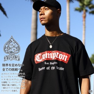 ACEFLAG Tシャツ 半袖 メンズ 黒/グレー 大きいサイズ エースフラッグ おしゃれ シンプル Compton コンプトン 西海岸 ペイズリー柄 b系 