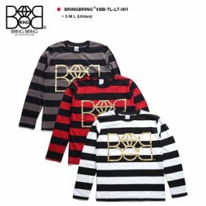 ダンス衣装 b系 ヒップホップ ストリート系 普段着 ファッション ロンT BRINGBRING ブリンブリン BB-TL-LT-001 ≪DIAMOND BORDER LS T-SH