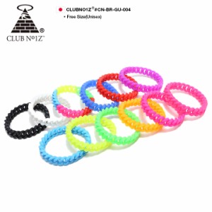 ブレスレット 【CN-BR-GU-004】 クラブノイズ CLUB NO1Z ラバーブレスレット 喜平チェーン 鎖 TRIBAL CHOKER 絆デザイン アメカジ モード