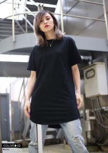 CLUB NO1Z Tシャツ 半袖 ロング丈 メンズ レディース 白/黒 大きいサイズ ビッグシルエット クラブノイズ 無地 シンプル ダンス b系 ヒッ