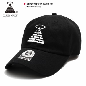 CLUB NO1Z キャップ 黒 クラブノイズ 帽子 cap ローキャップ 浅め ベースボールキャップ おしゃれ シンプル ワンポイント ピラミッド ロ