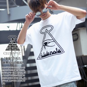 CLUB NO1Z Tシャツ 半袖 メンズ レディース 春夏用 白 大きいサイズ ビッグシルエット クラブノイズ おしゃれ ピラミッド b系 ヒップホッ