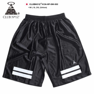 CLUB NO1Z ハーフパンツ バスパン 黒 大きいサイズ クラブノイズ ジャージ パンツ トラックパンツ 半ズボン ショートパンツ ゆったり お