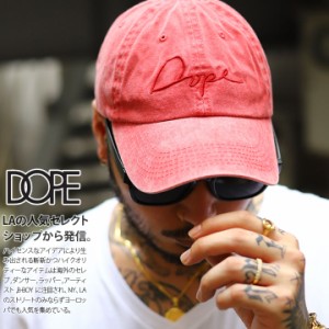 DOPE キャップ メンズ レディース 春夏秋冬用 赤 ドープ 帽子 cap ローキャップ 浅め ベースボールキャップ おしゃれ かっこいい ロゴ 刺