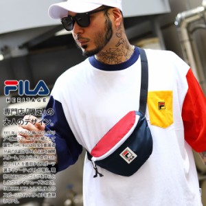 FILA heritage バッグ メンズ レディース 紺/黒 フィラ ヘリテージ BAG ウエストポーチ ウエストバッグ ウエストバック ショルダーバッグ