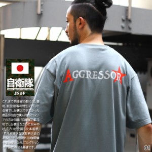 自衛隊 グッズ アグレッサー 飛行教導群 小松基地 F15 空自 Tシャツ 半袖 メンズ 春夏用 全3色 大きいサイズ 航空自衛隊 元アグレスパイ