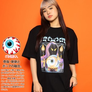 MISHKA Tシャツ 半袖 レディース 白 黒 ホワイト ブラック 大きいサイズ ミシカ おしゃれ かわいい 派手 ヘヴィメタ ロック グラデーショ