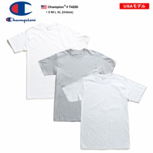 Champion USA Tシャツ 半袖 メンズ レディース 春夏用 白/グレー S-XL ビッグTシャツ 大きいサイズ チャンピオン USAモデル アメリカ規格