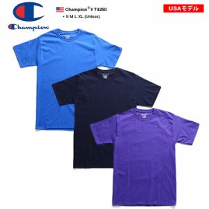 Champion USA Tシャツ 半袖 メンズ レディース 春夏用 青/紺/紫 S-XL ビッグTシャツ 大きいサイズ チャンピオン USAモデル アメリカ規格 