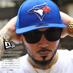 ニューエラ NEW ERA キャップ トロント ブルージェイズ メンズ 青 大きいサイズ MLB Blue Jays カナダ LP 59Fifty 帽子 cap 浅め カーブ