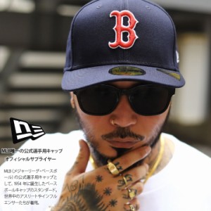 ニューエラ NEW ERA キャップ ボストン レッドソックス メンズ 紺 大きいサイズ MLB B ロゴ PC 59Fifty 帽子 cap 深め カーブバイザー フ