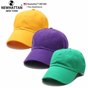 NEWHATTAN キャップ メンズ レディース 春夏秋冬用 全3色 ニューハッタン 帽子 cap ローキャップ 浅め ぼうし ベースボールキャップ おし