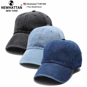 NEWHATTAN キャップ メンズ レディース 春夏秋冬用 全3色 ニューハッタン 帽子 cap ぼうし ローキャップ 浅め ベースボールキャップ おし