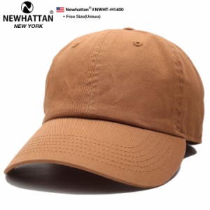 NEWHATTAN キャップ メンズ レディース 春夏秋冬用 カーキ ニューハッタン 帽子 cap ローキャップ 浅め ぼうし ベースボールキャップ お