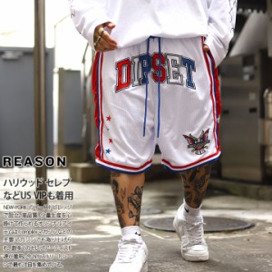 REASON × Dipset 限定 コラボ ハーフパンツ バスパン 半ズボン 短パン メンズ 春夏用 白 大きいサイズ ディプセット The Diplomats ディ