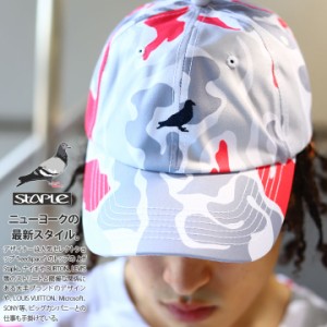 STAPLE キャップ メンズ レディース 春夏秋冬用 白 ステイプル 帽子 cap ローキャップ 浅め ベースボールキャップ おしゃれ かっこいい 