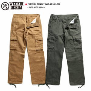 WEEKIN DENIM カーゴパンツ メンズ レディース 全2色 大きいサイズ ウィーキンデニム ゆったり カーゴ パンツ ミリタリーパンツ チノパン