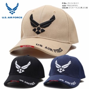 US AIR FORCE キャップ ローキャップ メンズ レディース 黒/カーキ/紺 帽子 ボールキャップ CAP アメリカ空軍 米軍 USAF 米空軍 合衆国空