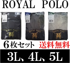 ニットトランクス6枚セット 3L、4L、5L 大きいサイズ 【送料無料】メンズ下着パンツ ROYAL POLO SPORTS CLUB