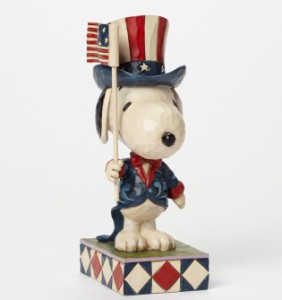 ジムショア スヌーピー アメリカ国旗 愛国者 4043617 Patriot Patriotic Snoopy Figurine Jim Shore □