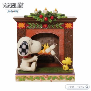 ジムショア スヌーピー＆ウッドストック ファイヤープレイス クリスマス ピーナッツ 6010325 Snoopy & WS Fireplace JimShore 