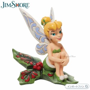 ジムショア ティンカーベル シッティング ホーリーリーフ クリスマス ディズニー 6010874 Tinkerbell Sitting on Holly JimShore □