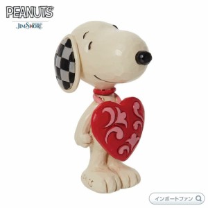 ジムショア スヌーピー ハートサイン ミニ ピーナッツ 6011953 Snoopy wearing Heart Sign JimShore 