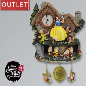 訳あり アウトレット ＳＡＬＥ 白雪姫と7人の小人 壁時計 ディズニー Disney Snow White Illuminated Musical Wall Clock With Motion ウ
