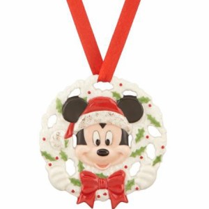 レノックス サンタミッキーマウス リースになったミッキー クリスマス オーナメント ディズニー 842787 Disneys Pierced Mickey Ornament