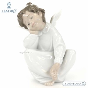 リヤドロ 天使の考えごと なんとかなるよ 置物 01004691  LLADRO Angel Dreaming ギフト プレゼント□