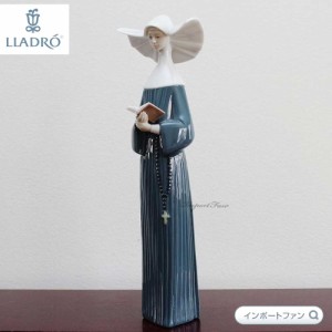 リヤドロ 朝のお祈り 修道女 ブルー 十字架 キリスト教 01005500 LLADRO PRAYERFUL MOMENT BLUE　□