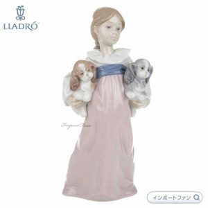 リヤドロ 私のパピィたち 子犬 少女 置物 01006419 LLADRO Arms Full of Love ギフト プレゼント □