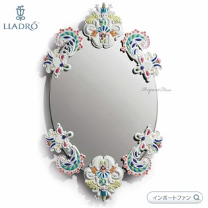 リヤドロ ウォールミラー マルチカラー 楕円形 オーバル 鏡 01007834 LLADRO Oval Wall Mirror without Frame MULTICOLOR Limited Editio