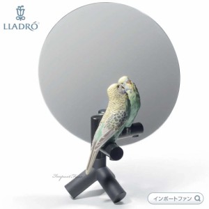 リヤドロ やさしい夢 卓上 ミラー インコ 鏡 01007849 LLADRO Parrot Vanity Mirror ギフト プレゼント □