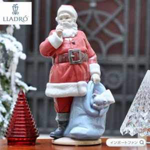 リヤドロ サンタさん来たよー! レッド サンタクロース クリスマス 置物 01009485 LLADRO Santa is here ギフト プレゼント □