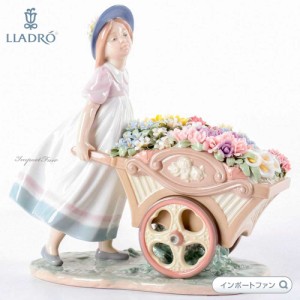 リヤドロ 可愛いお花屋さん 荷車 少女 置物 01006251 LLADRO Love’s Tender Tokens ギフト プレゼント□