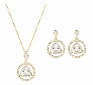 スワロフスキー バックステージ ラウンド ネックレスとピアス セット 5098512 Swarovski Backstage Round Set □