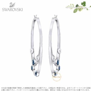 スワロフスキー ゲイツ ズフープ ピアス ブルー 5279771 Swarovski GAZE HOOP PIERCED EARRINGS, BLUE □