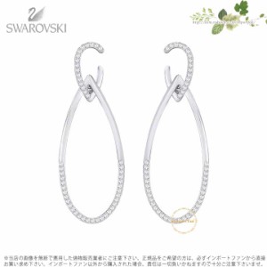 スワロフスキー ハミングピアス 5348216 Swarovski HUMMING PIERCED EARRINGS, WHITE, RHODIUM PLATING □