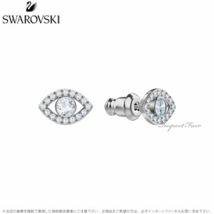 スワロフスキー ラッキリイ エビル アイ ピアス 目 ホワイト 5377741 Swarovski □