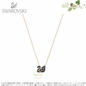 スワロフスキー ファセット スワン ネックレス白鳥 5281275 Swarovski FACET SWAN NECKLACE, BLACK, MIXED PLATING □