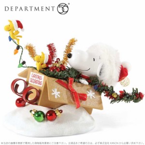 Department56 ウッドストックとソリに乗って スヌーピー クリスマス Snoopy One Bird Open Sleigh 4052331 □